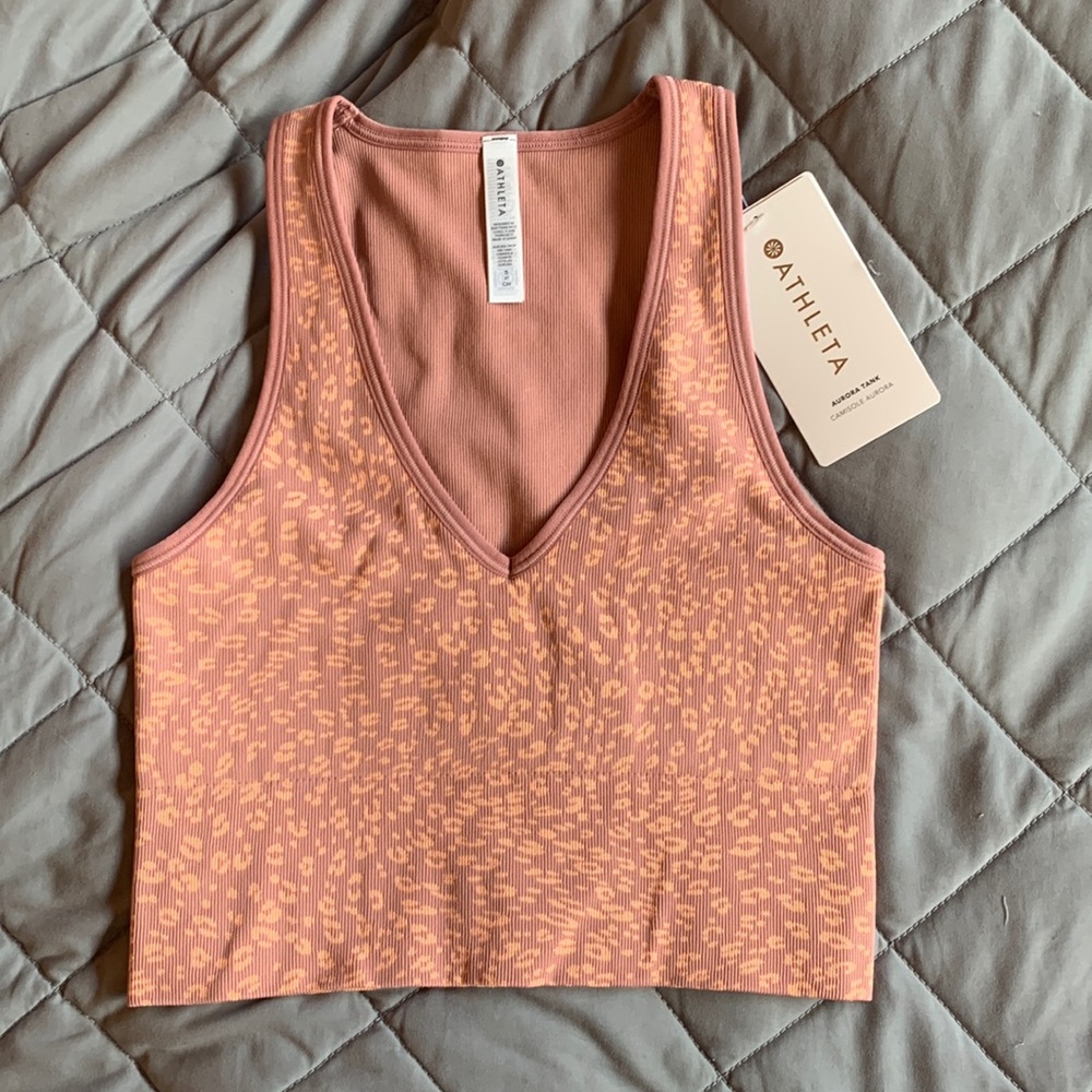 Athleta aurora crop ribbed tank